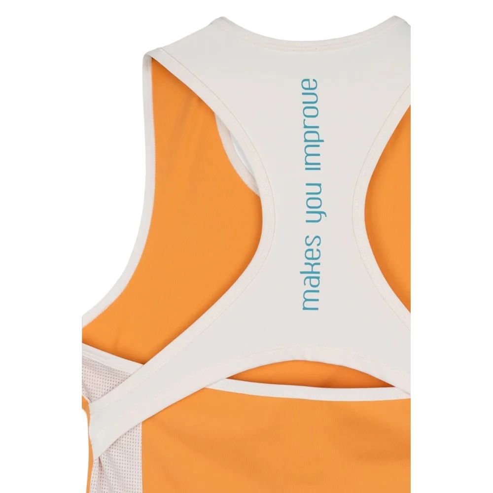 Nox Pro Mujer Tank Top Naranja Desvaído – camiseta de tirantes deportiva con libertad de movimiento - imagen 3