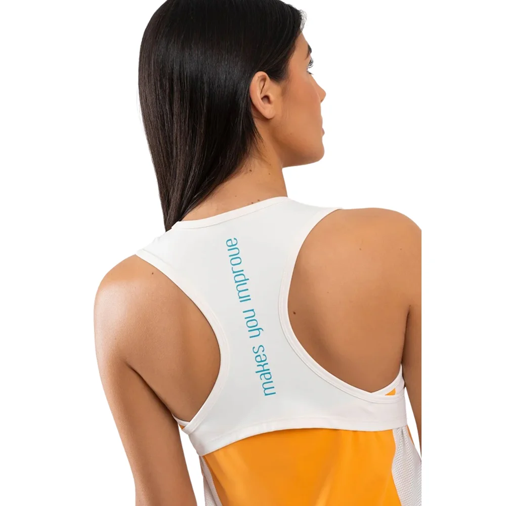 Nox Pro Mujer Tank Top Naranja Desvaído – camiseta de tirantes deportiva con libertad de movimiento - imagen 5