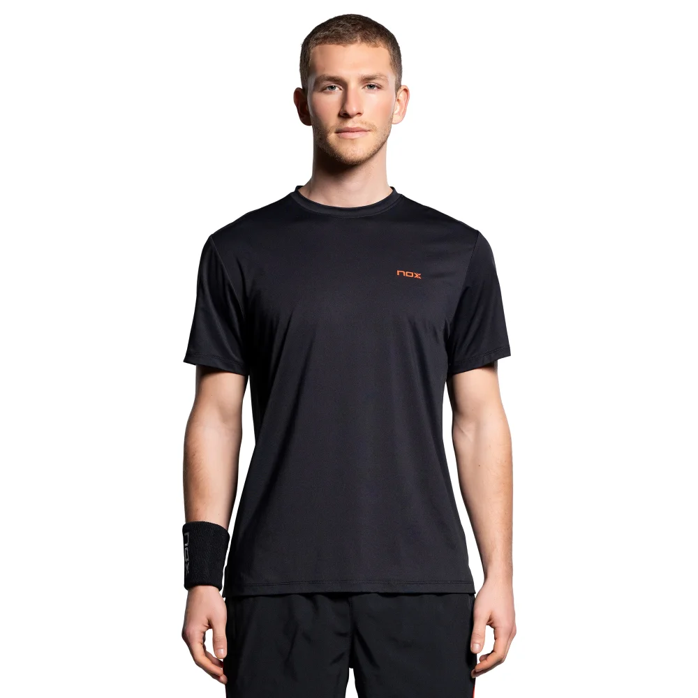 Camiseta Nox Team de hombre negra – Ropa técnica de pádel para competición - imagen 1