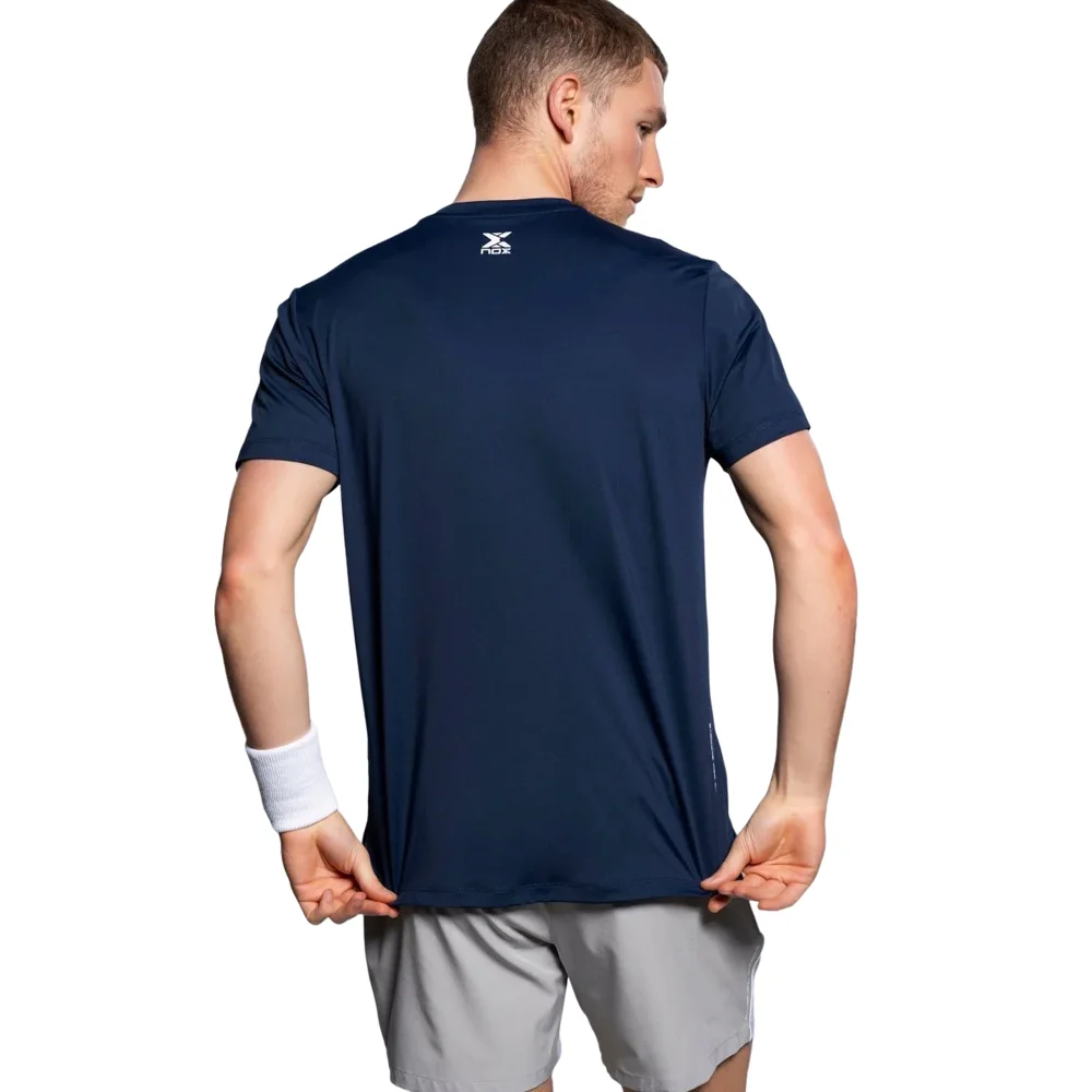 Camiseta de pádel Nox Team Azul para hombre con Sweat Control - imagen 4