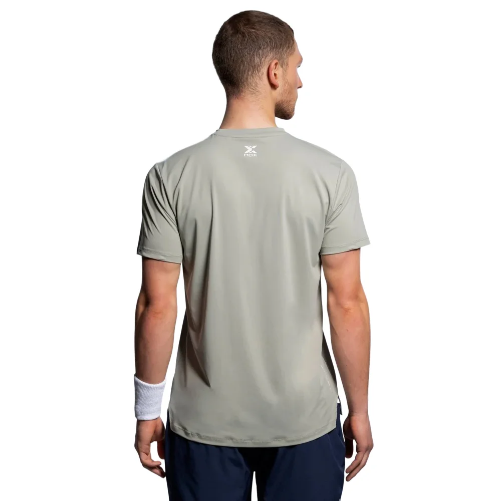 Camiseta de pádel de alto rendimiento Nox Team Gris para hombre - imagen 2