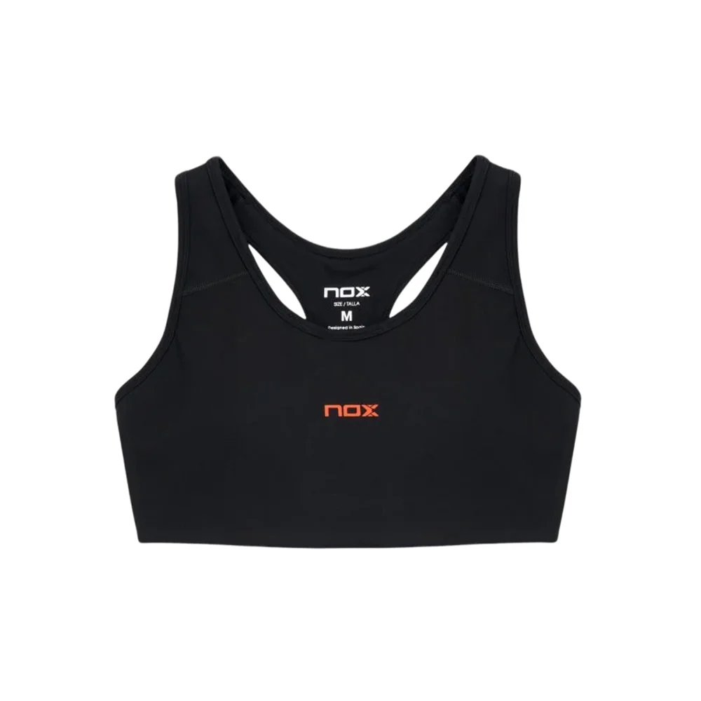 Sujetador Nox Team Negro para mujer de alta sujeción para pádel - 250 g Elastic Interlock - imagen 1