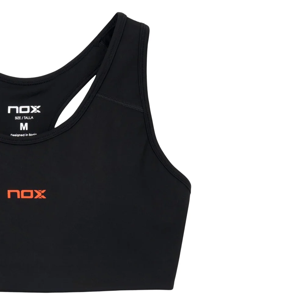 Sujetador Nox Team Negro para mujer de alta sujeción para pádel - 250 g Elastic Interlock - imagen 3