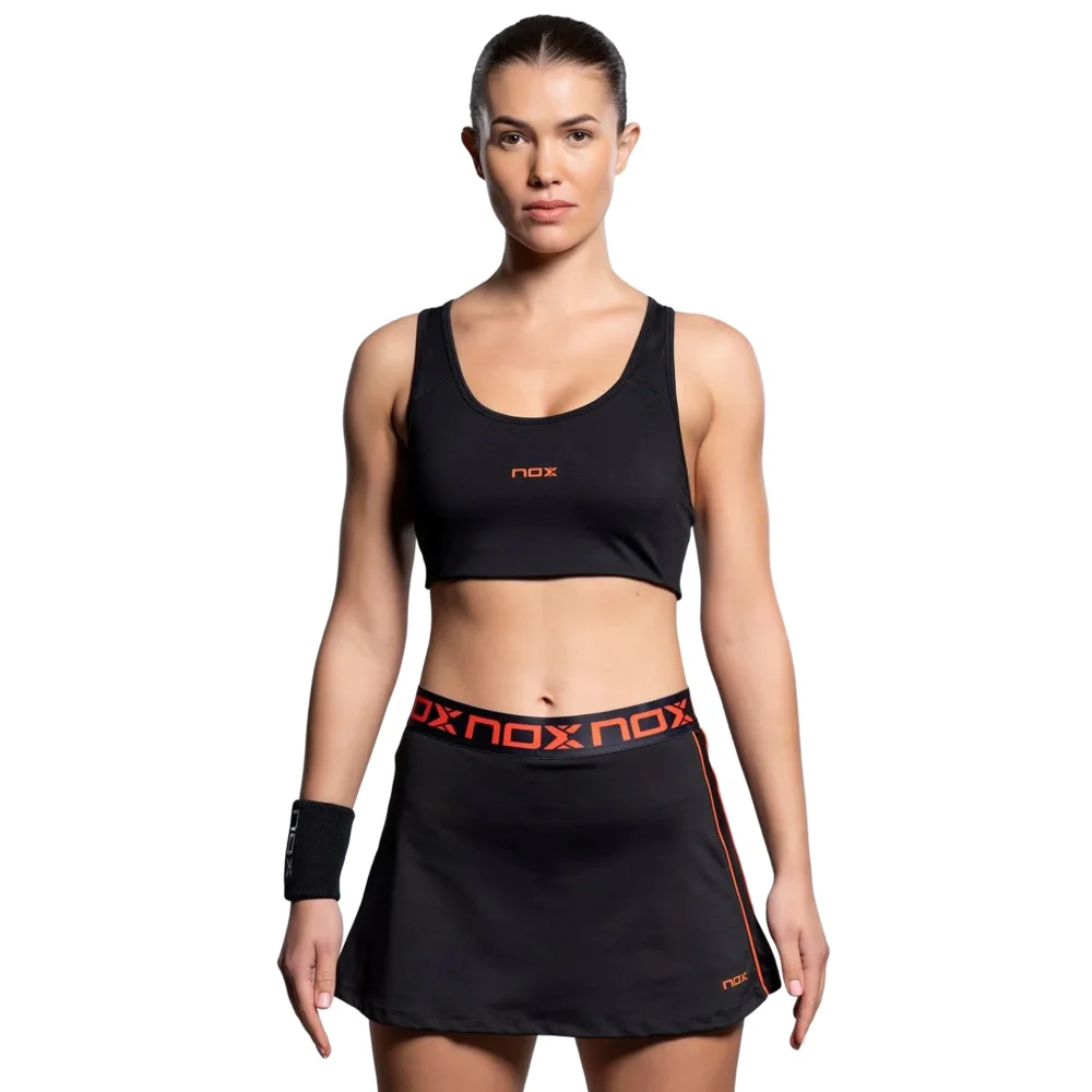 Sujetador Nox Team Negro para mujer de alta sujeción para pádel - 250 g Elastic Interlock - imagen 4