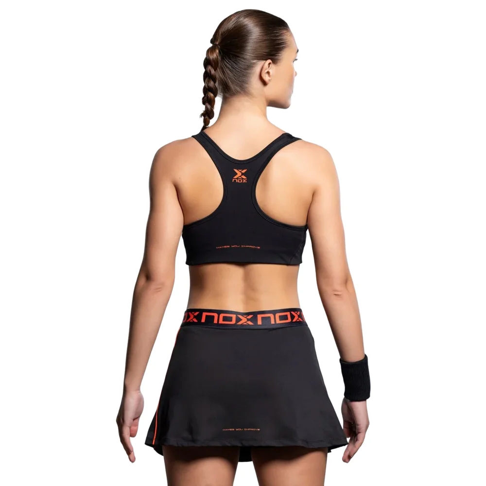 Sujetador Nox Team Negro para mujer de alta sujeción para pádel - 250 g Elastic Interlock - imagen 5