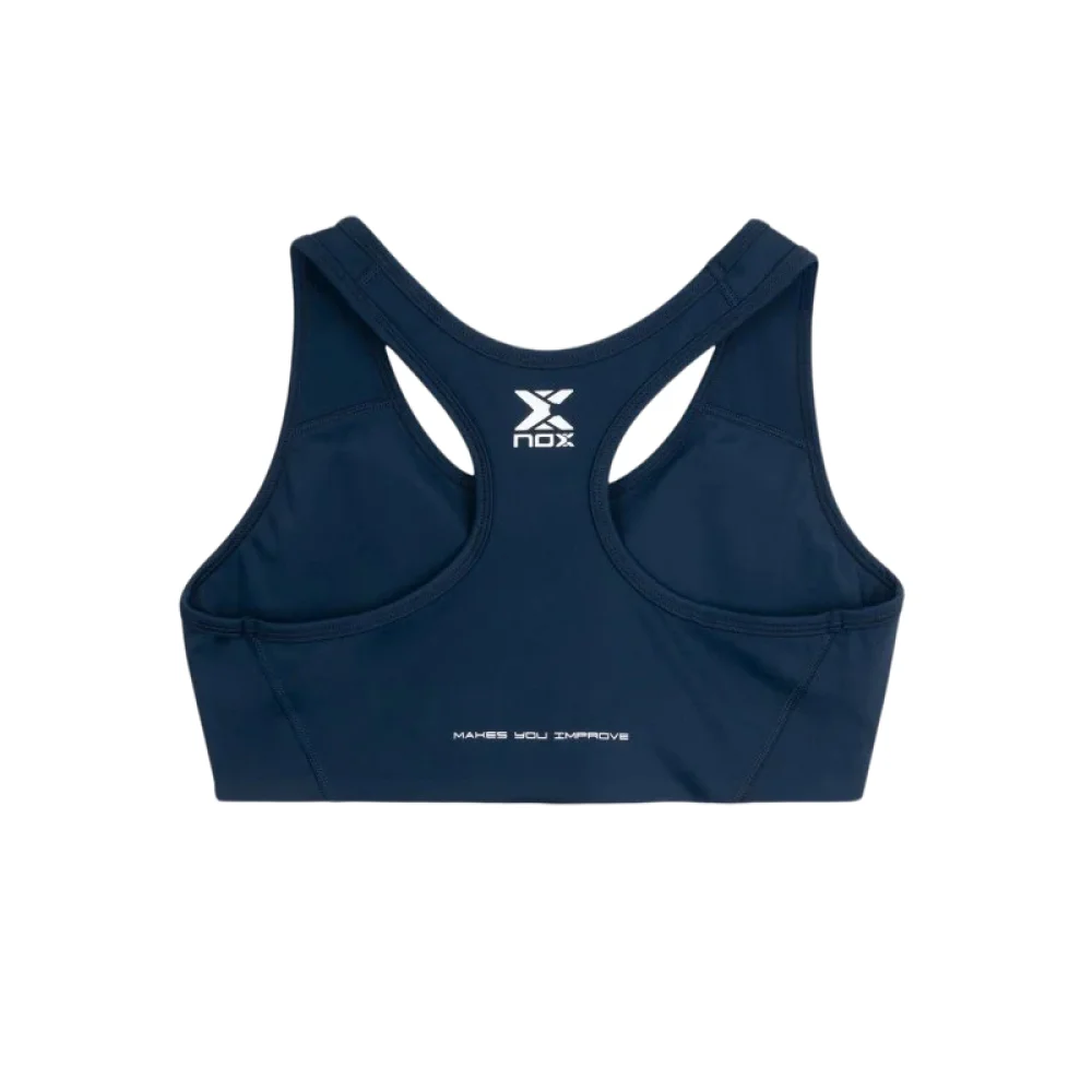 Nox Team azul mujer Performance Padel Bra - Talla XS - Diseño Racerback transpirable - imagen 2
