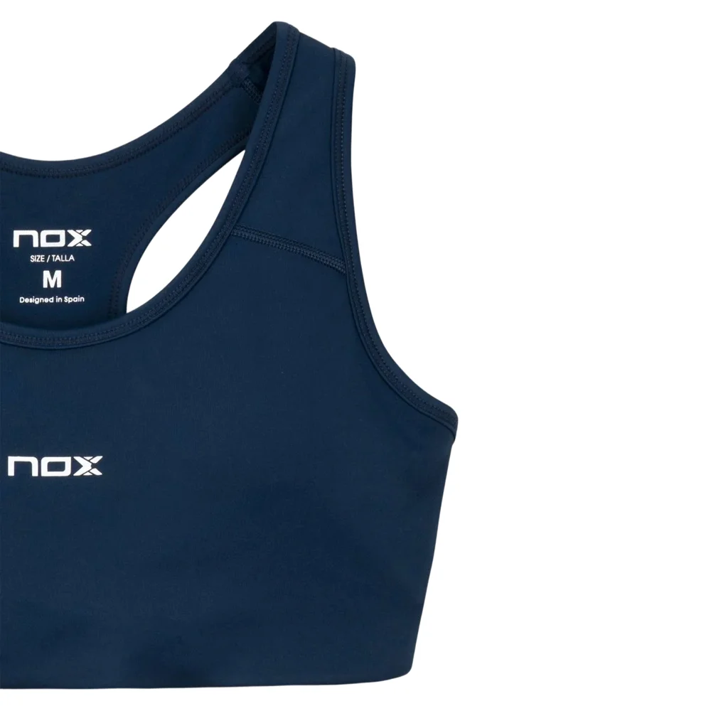 Nox Team azul mujer Performance Padel Bra - Talla XS - Diseño Racerback transpirable - imagen 3