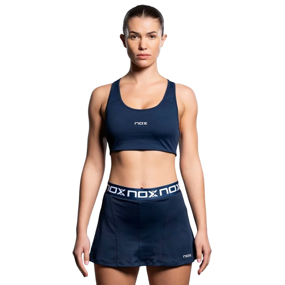 Nox Team azul mujer Performance Padel Bra - Talla XS - Diseño Racerback transpirable - imagen 4