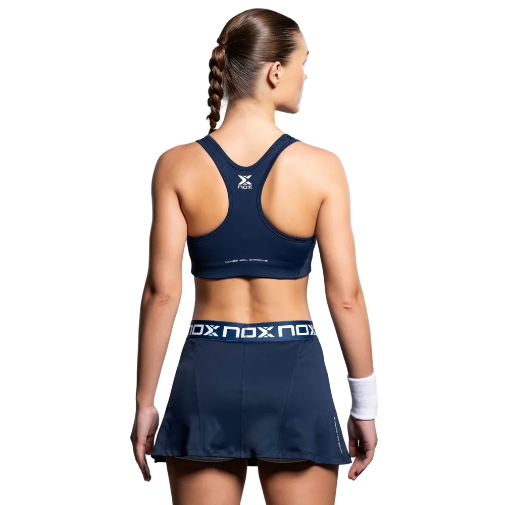 Nox Team azul mujer Performance Padel Bra - Talla XS - Diseño Racerback transpirable - imagen 5