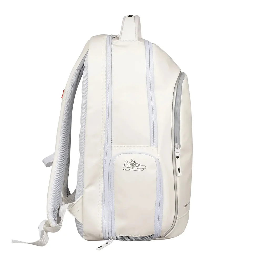 Mochila Nox Pro Series – Blanca con compartimento para zapatillas - imagen 3