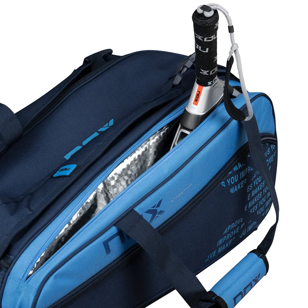 Elegante paletero azul de 45 L con base rígida y correas tipo mochila - imagen 6