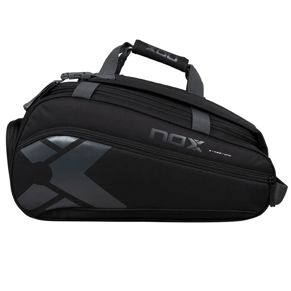 Nox Street Series Negro Gris – bolsa de pádel negra de 45 L para pala con protección térmica y base rígida - imagen 2