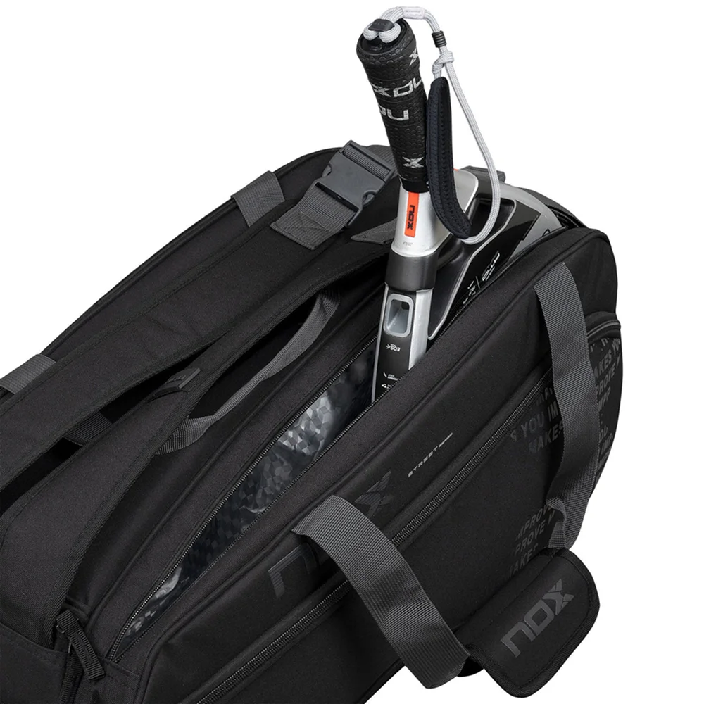 Nox Street Series Negro Gris – bolsa de pádel negra de 45 L para pala con protección térmica y base rígida - imagen 6