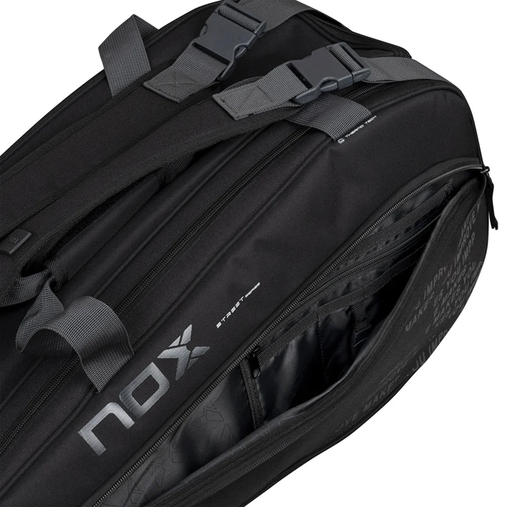 Nox Street Series Negro Gris – bolsa de pádel negra de 45 L para pala con protección térmica y base rígida - imagen 8