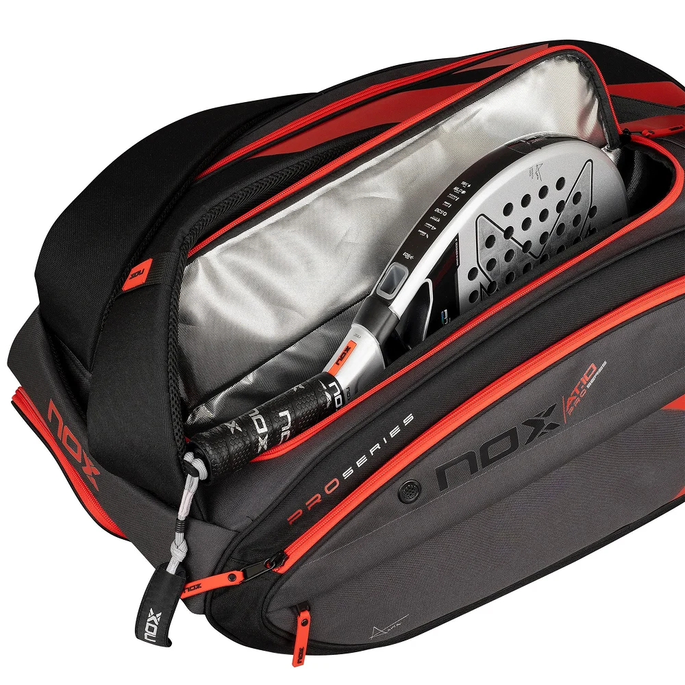 Nox AT10 XXL Negro Rojo — bolsa premium de 70 L para pádel con protección térmica - imagen 5