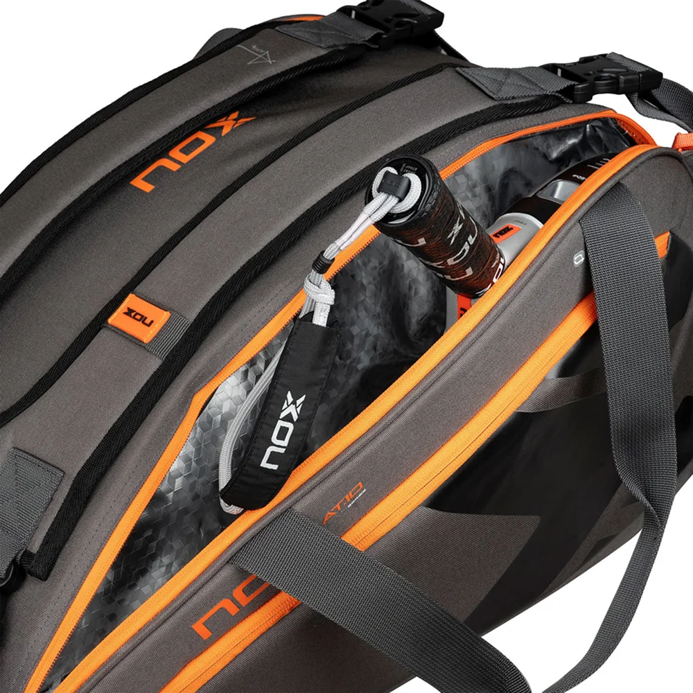Nox AT10 Team Gris Naranja — bolsa oficial de pádel de Agustín Tapia de 42 L con protección térmica - imagen 4