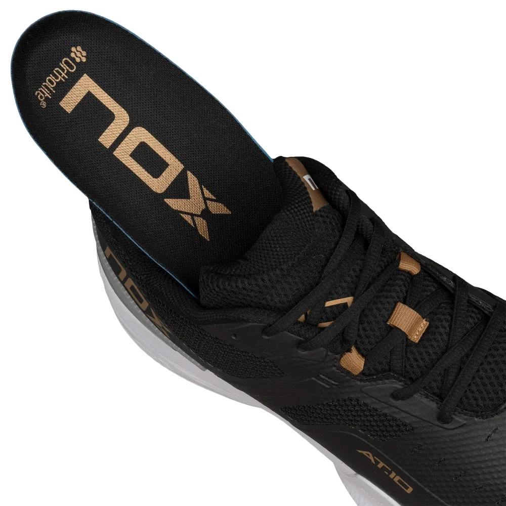 Nox AT10 PRO Negro/Edición Dorada 2024 – Innovadoras zapatillas de pádel para hombre para máxima comodidad y rendimiento - imagen 10