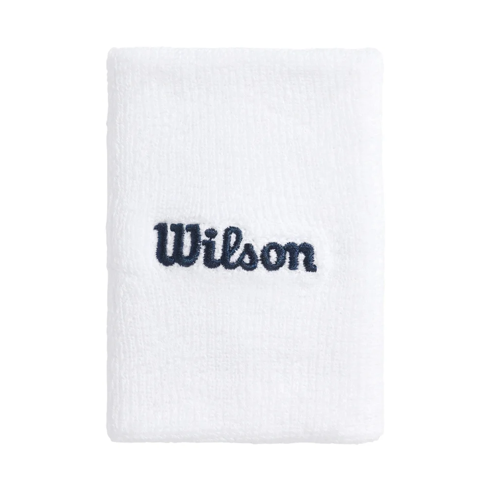 Wilson Muñequeras Terry Anchas Blanco Brillante — Máxima absorción deportiva - imagen 1