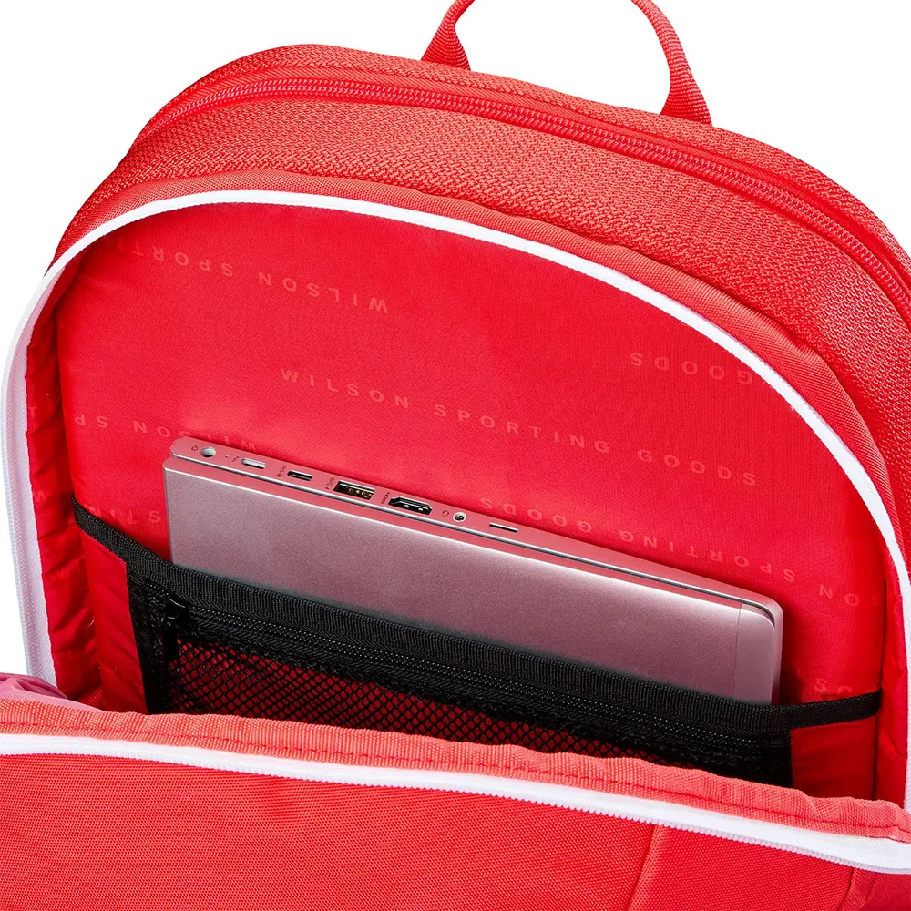 Wilson Tour Rojo — mochila roja de pádel con compartimentos para zapatillas y portátil - imagen 4