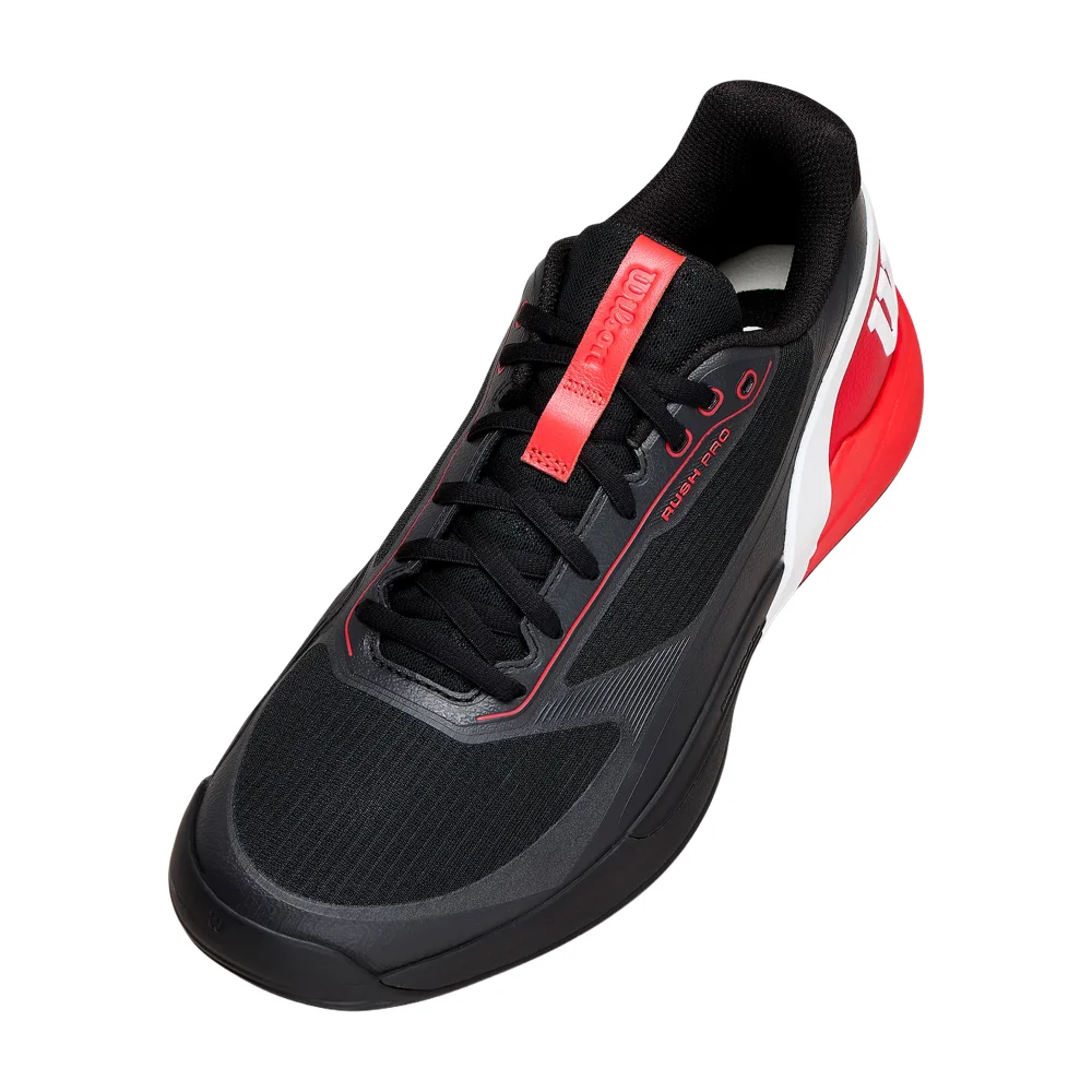 Wilson Rush Pro 5 Padel Hombre Negro Rojo — Estabilidad de Élite y Potencia - imagen 6