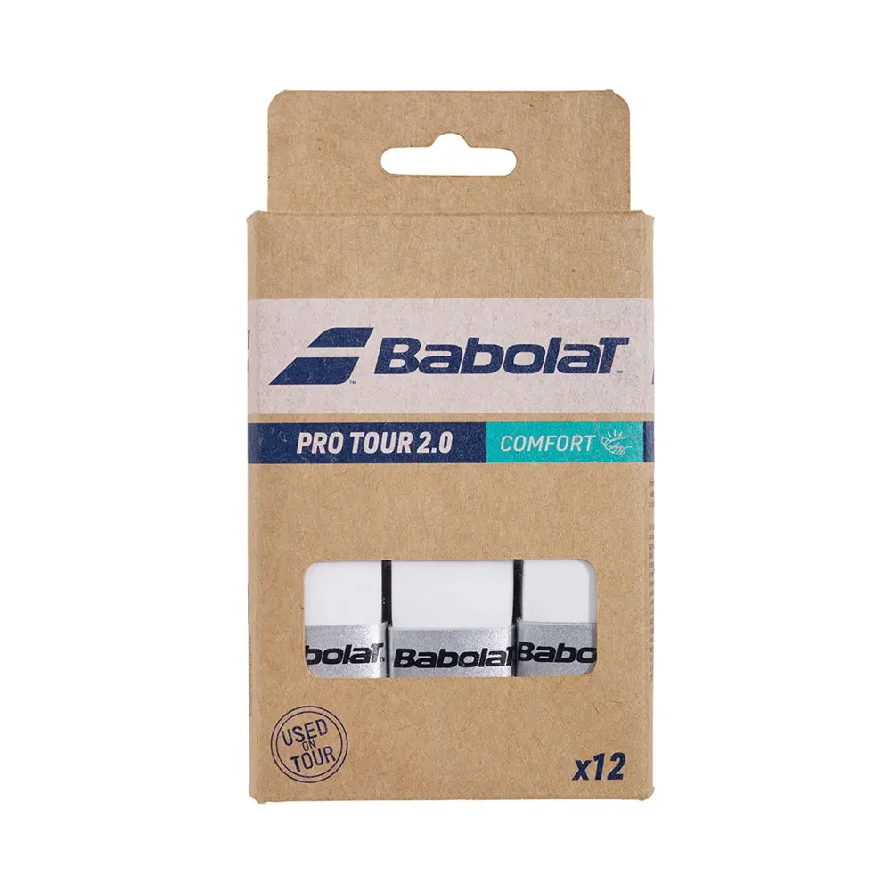 Babolat Pro Tour 2.0 – set de doce overgrips blancos - imagen 1