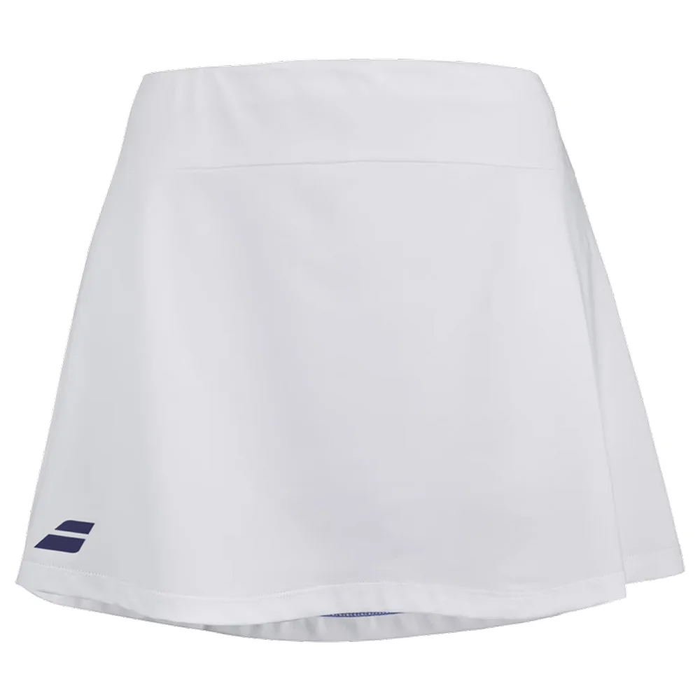 Babolat Play Mujer Falda Blanco – Falda de pádel ligera con shorts interiores - imagen 1