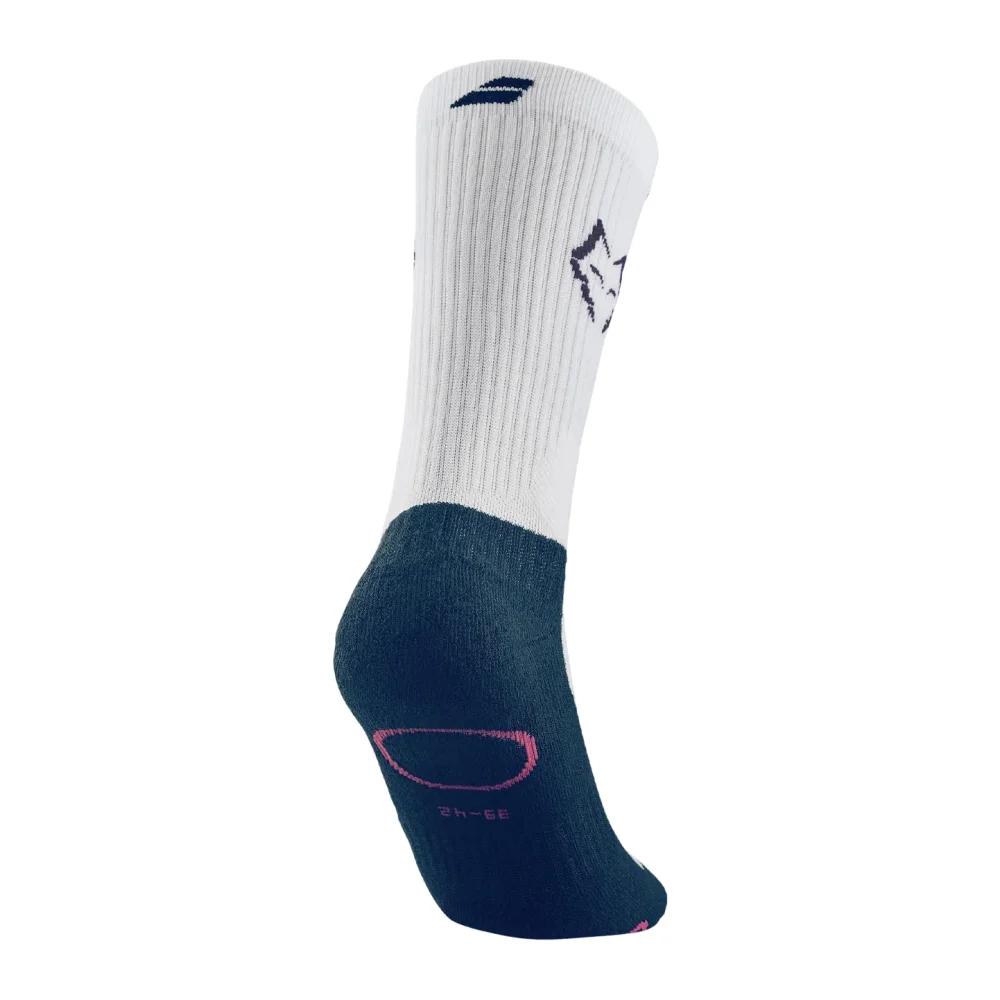 Babolat Juan Lebron Calcetines Medios Blanco Azul – Calcetines profesionales de rendimiento para pádel - imagen 2