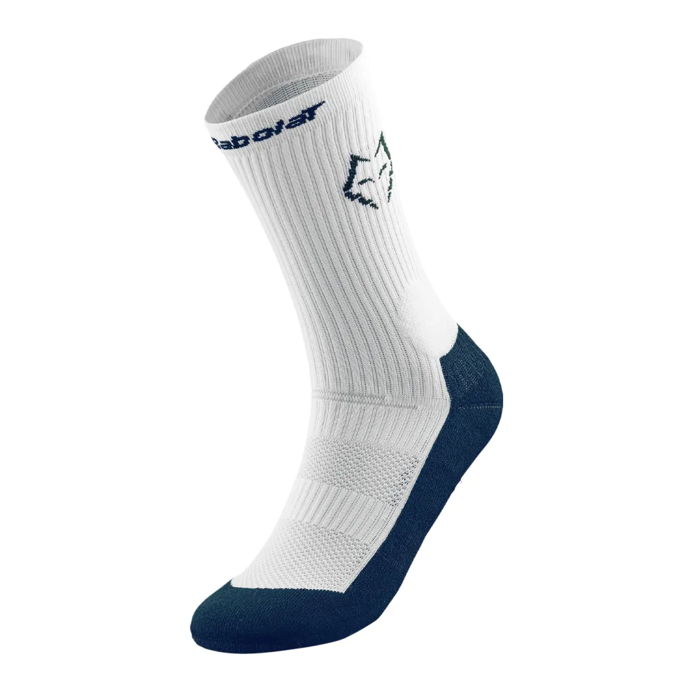 Babolat Juan Lebron Calcetines Medios Blanco Azul – Calcetines profesionales de rendimiento para pádel - imagen 1