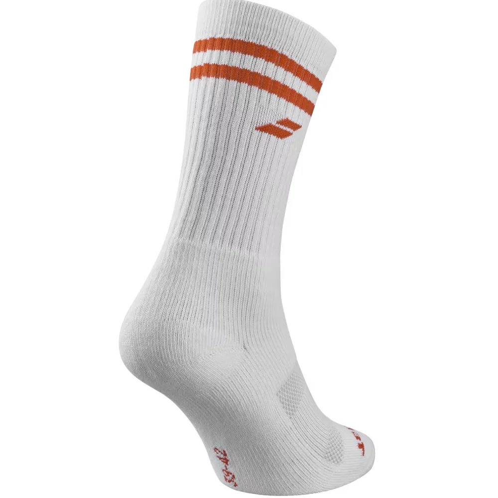 Babolat Team Single Calcetines Blancos Rojos – Calcetines altos blancos - imagen 2