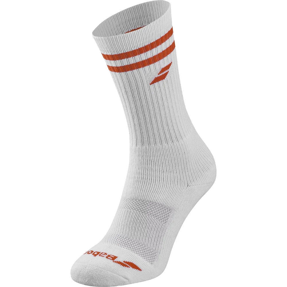 Babolat Team Single Calcetines Blancos Rojos – Calcetines altos blancos - imagen 1